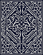 Intricate Floral Geometric Pattern Rug