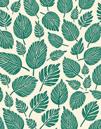 Green Leaf Pattern Design Rug