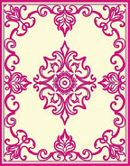 Ornate Floral Vines Pattern Design Rug