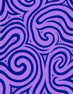 Lavender And Blue Swirl Rug