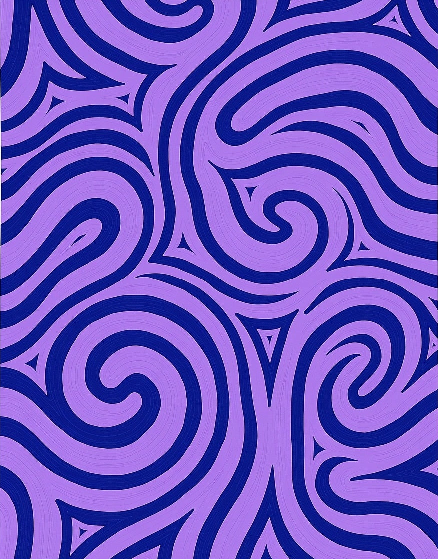 Lavender And Blue Swirl Rug