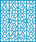 Geometric Blue Abstract Pattern Rug