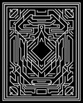 Futuristic Geometric Circuit Pattern Rug