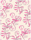 Pink Floral Swirl Pattern Rug