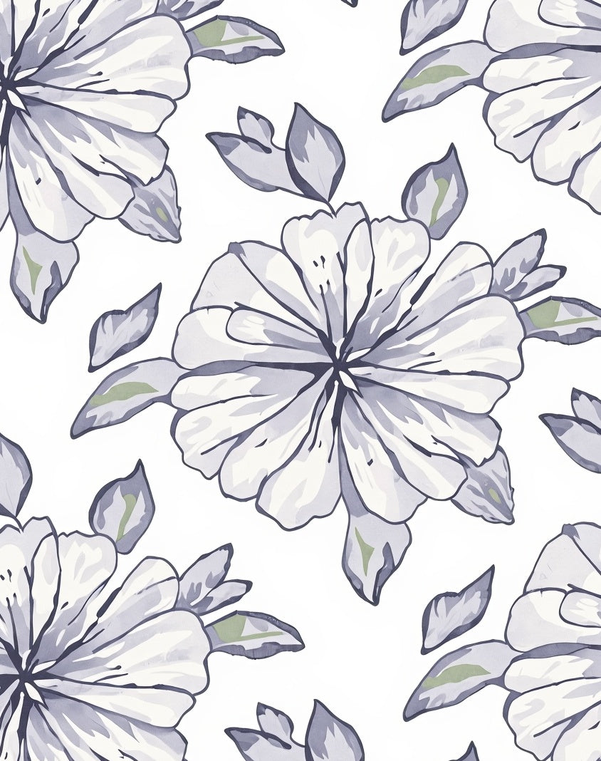 Soft Hued Floral Pattern Design Rug
