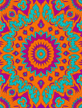 Groovy Abstract Floral Mandala Rug