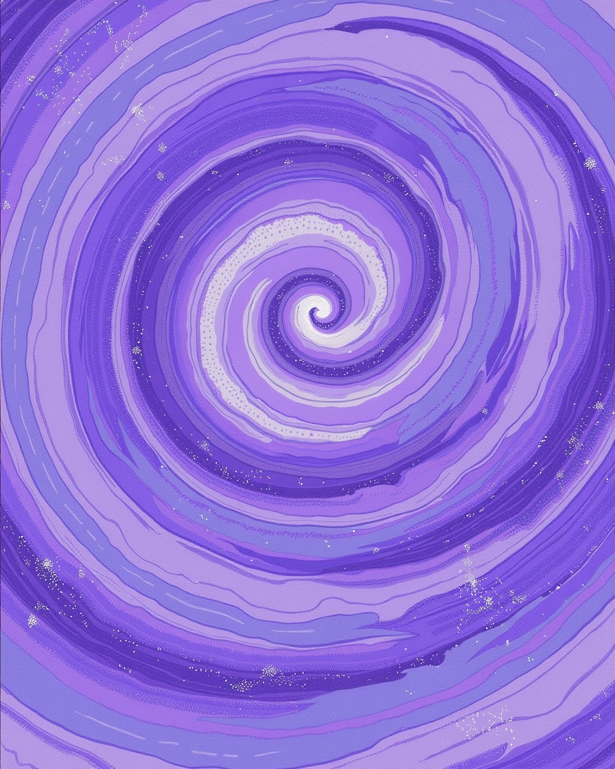Purple Swirl Glitter Pattern Rug
