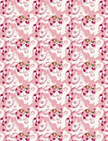 Whimsical Pink Abstract Face Pattern Rug