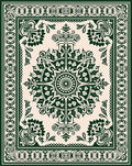 Intricate Floral Symmetry Pattern Rug