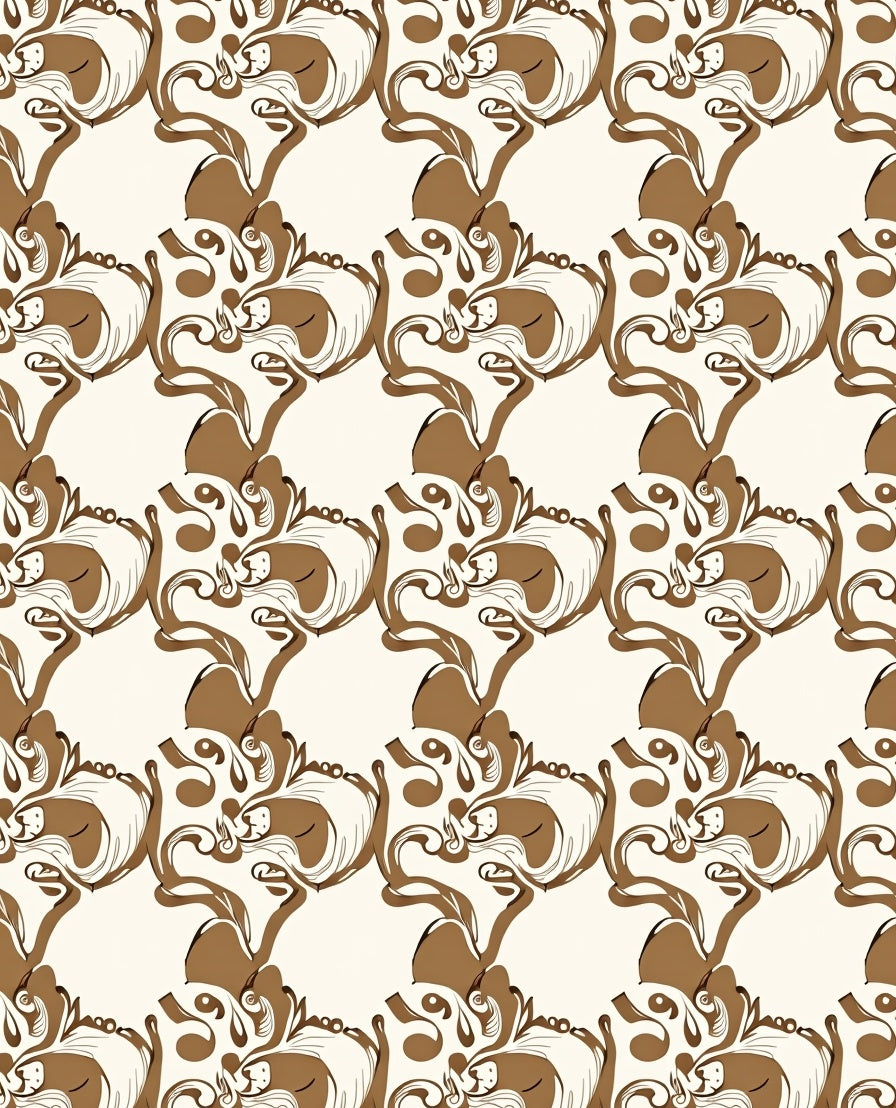 Brown Sketchy Organic Swirls Rug