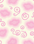 Soft Pink Swirl Cloud Pattern Rug