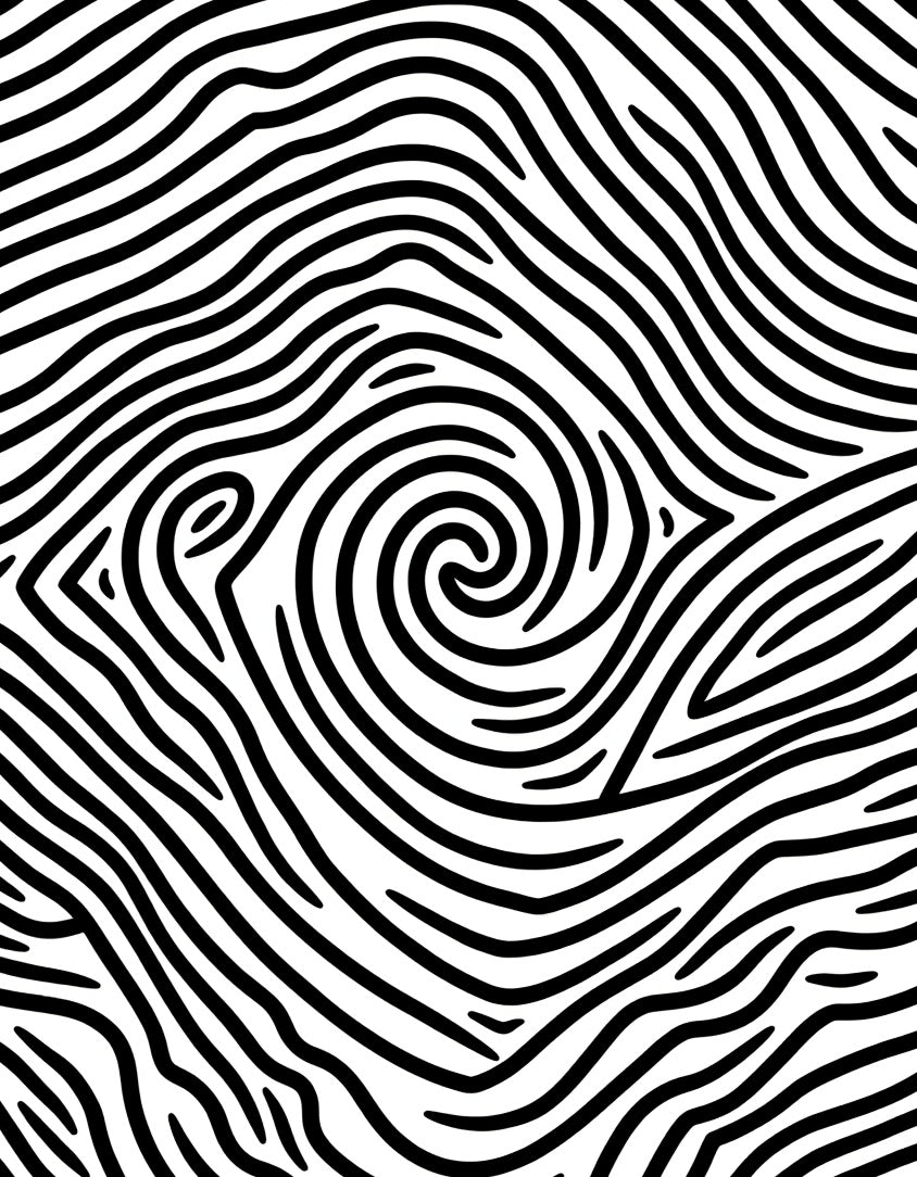 Abstract Black White Swirl Pattern Rug