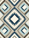 Navajo Inspired Diamond Pattern Art Rug