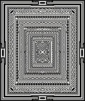 Abstract Geometric Square Pattern Rug