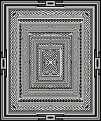 Abstract Geometric Square Pattern Rug