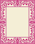 Ornate Scrollwork Detailed Frame Rug