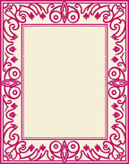 Ornate Scrollwork Detailed Frame Rug