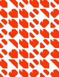 Bold Red Abstract Geometric Tile Rug