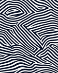Contour Black White Striped Design Rug