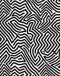 Abstract Black White Maze Design Rug
