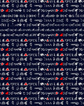 Ancient Script and Symbol Pattern Rug