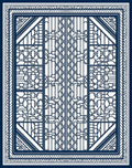 Geometric Deco Style Lattice Pattern Rug
