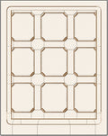 Subtle Gold Cream Grid Pattern Rug