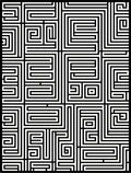 Striped Maze Pattern Design Rug