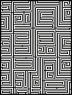 Striped Maze Pattern Design Rug