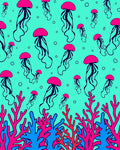 Pink Jellyfish Coral Pattern Design Rug