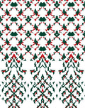 Abstract Red Green Geometric Pattern Rug