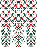 Abstract Red Green Geometric Pattern Rug