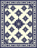 Starburst Floral Traditional Design Rug