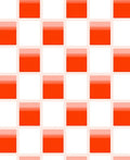Orange White Checkerboard Glossy Pattern Rug