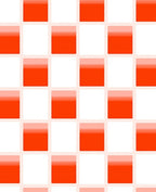 Orange White Checkerboard Glossy Pattern Rug
