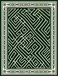 Geometric Maze Patterned Rug