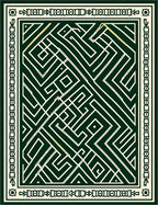 Geometric Maze Patterned Rug