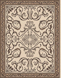 Elegant Scrollwork Vintage Design Rug