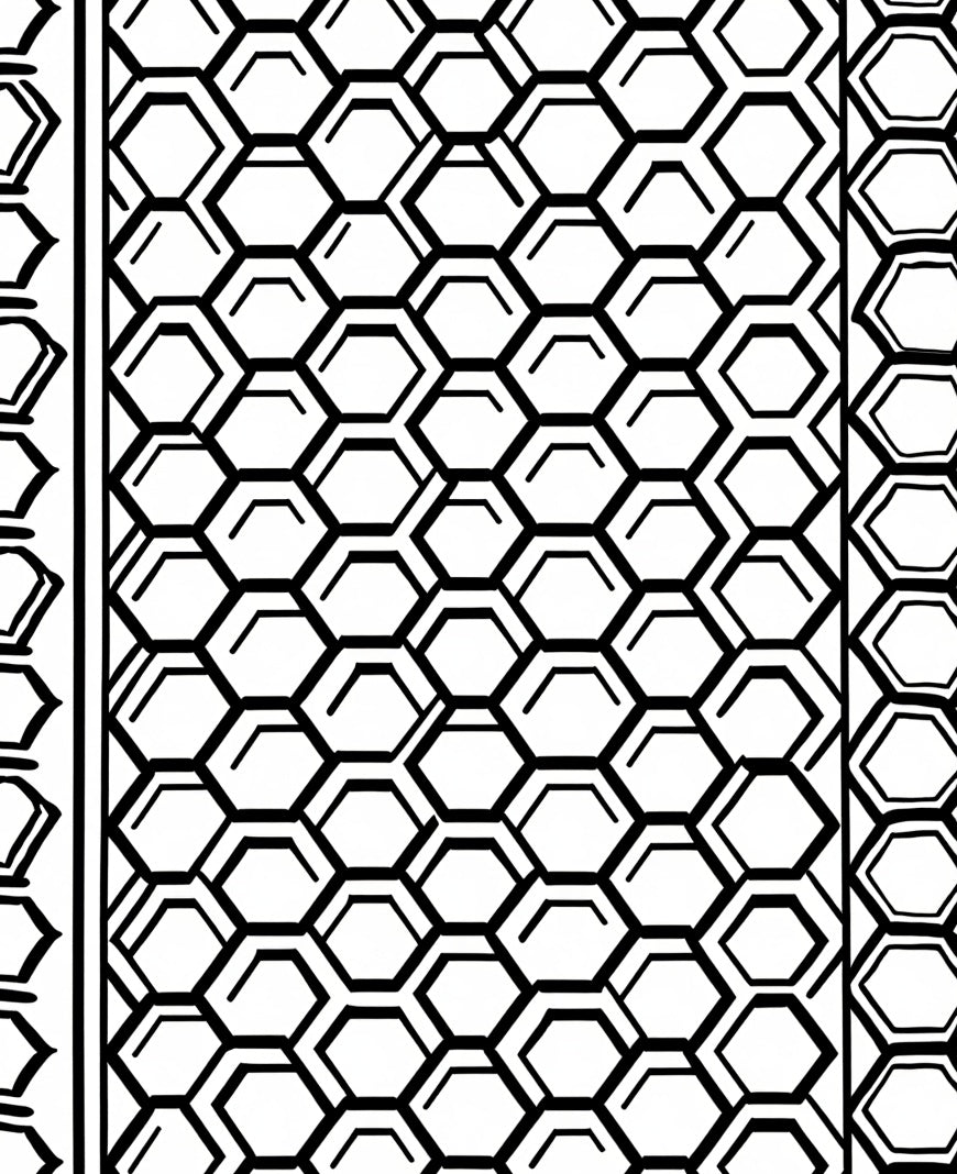 Modern Hexagonal Pattern Design Rug