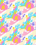 Whimsical Abstract Floral Pattern Rug