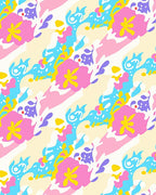 Whimsical Abstract Floral Pattern Rug