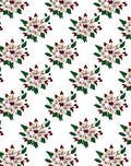 Cream Crimson Green Bloom Mandala Rug