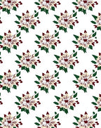 Cream Crimson Green Bloom Mandala Rug
