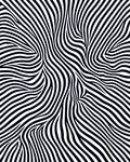 Black and White Abstract Swirl Pattern Rug