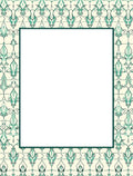 Intricate Mint Green Damask Pattern Rug