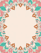 Floral Mandala Inspired Pattern Rug