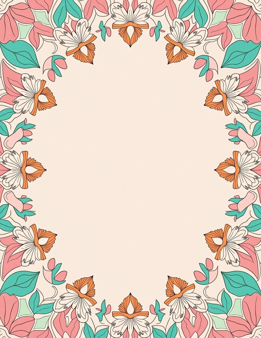 Floral Mandala Inspired Pattern Rug