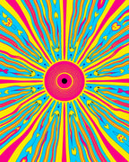 Vibrant Sunburst Abstract Pattern Rug