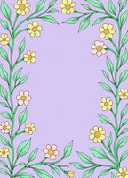 Delicate Floral Vine Pattern Rug