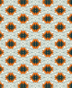 Bold Floral Medallion Pattern Rug